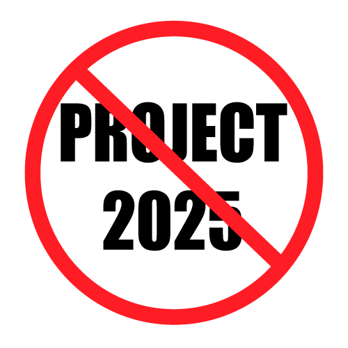 "NO 🚫 Project 2025" sticker